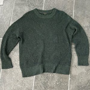 Massimo Dutti green crochet sweater